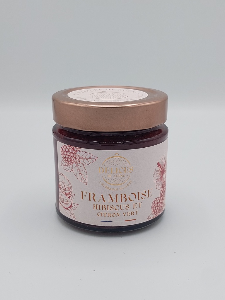 Confiture Framboise, Hibiscus & Citron vert 230GR